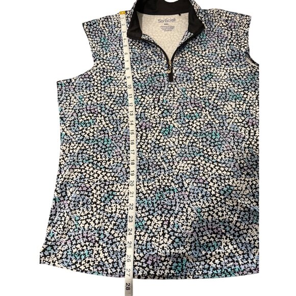 Sansoleil Women's XXL Top Sleeveless 1/4 Zip Polo Top UV 50+ - Picture 6 of 7